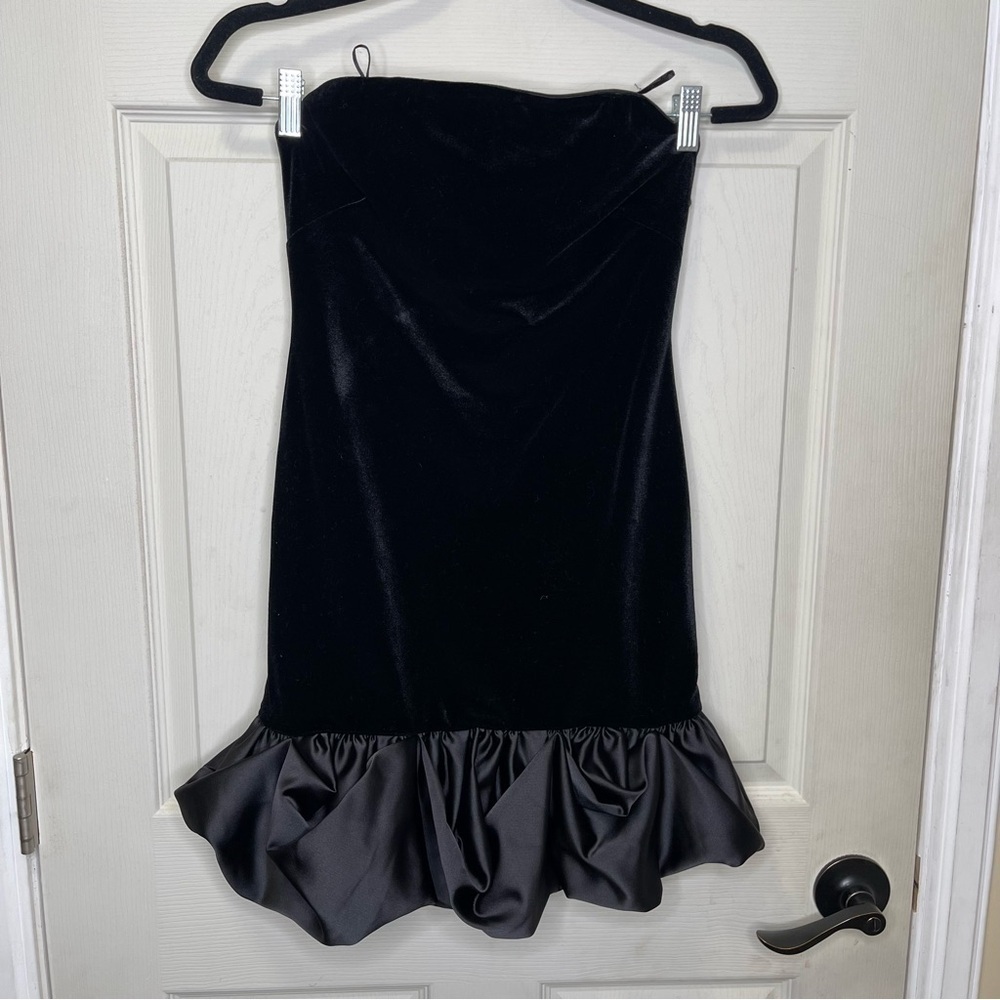 Zara Women’s ZW COLLECTION SHORT VELVET DRESS Sz XS